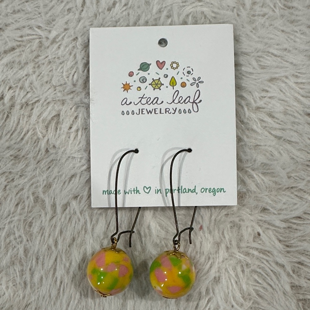 Artisan Colorful Floral Earrings